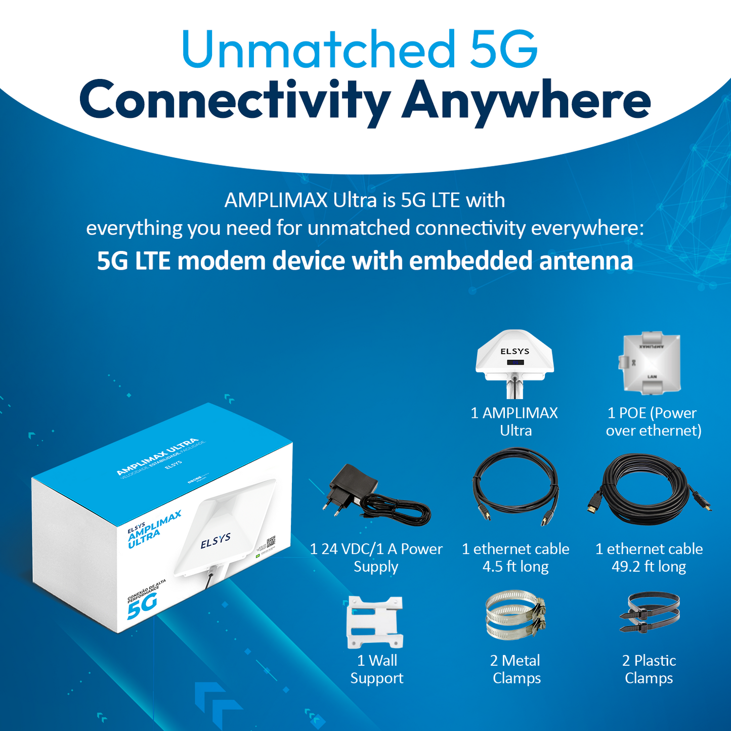 Elsys Amplimax Ultra 5G Outdoor CPE and Directional Antenna
