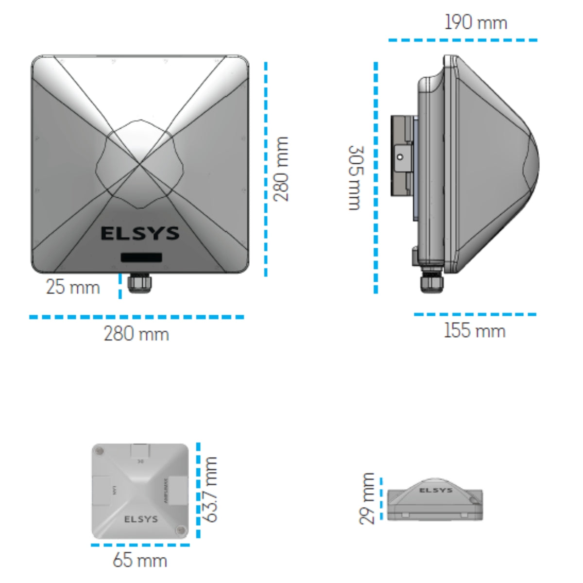 Refurbished Elsys Amplimax Ultra 5G Outdoor CPE and Directional Antenna