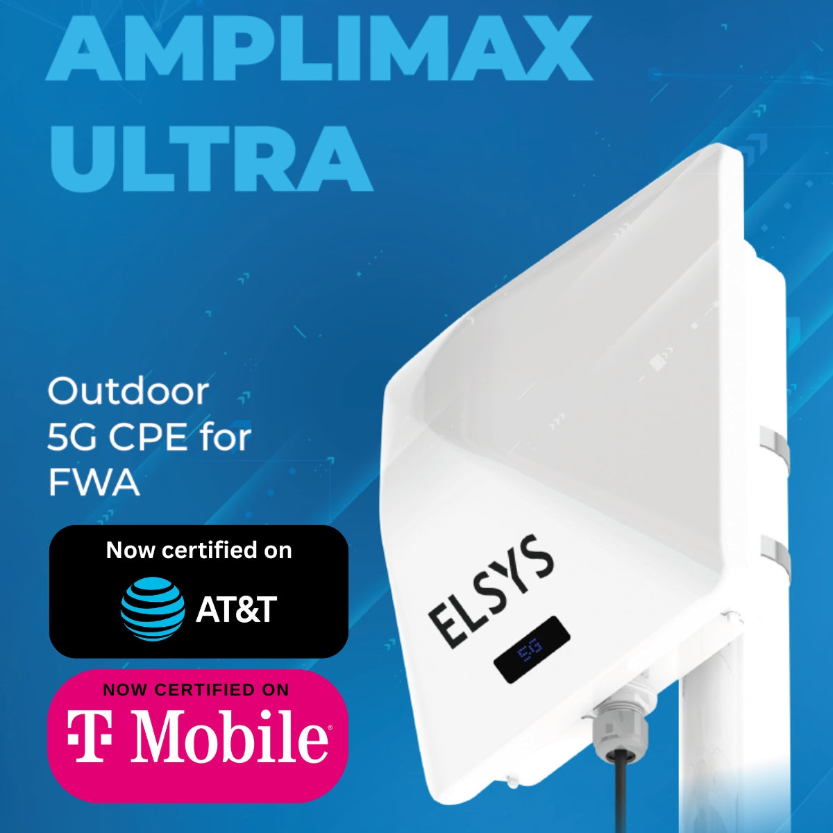Elsys Amplimax Ultra 5G 4G High Speed Outdoor CPE – Elsys Store